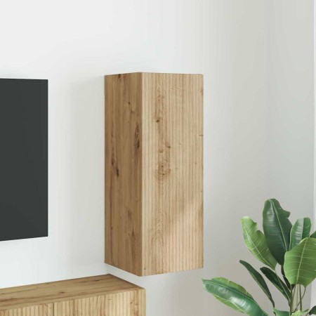 Mueble de TV Montado en la Pared Roble Artesanal en Muebles TV | Comprar online en Foru.es