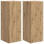 Mueble de TV Montado en la Pared 2 pcs Roble Artesanal en Muebles TV | Comprar online en Foru.es