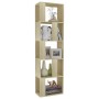 Estantería madera contrachapada color roble Sonoma 45x24x159 cm de vidaXL, Librerías y estanterías - Ref: Foro24-800111, Prec...