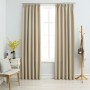 Cortinas opacas con ganchos 2 unidades beige 140x175 cm de vidaXL, Cortinas y visillos - Ref: Foro24-134446, Precio: 35,74 €,...