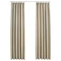 Cortinas opacas con ganchos 2 unidades beige 140x175 cm de vidaXL, Cortinas y visillos - Ref: Foro24-134446, Precio: 38,39 €,...