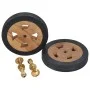 Ruedas de repuesto para tumbona 2 unidades madera maciza teca de vidaXL, Accesorios para muebles de jardín - Ref: Foro24-4801...