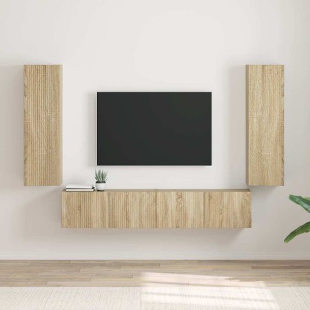Mueble de TV Montado en la Pared 2 pcs Sonoma 30 x 31 x 100 cm en Muebles TV | Comprar online en Foru.es