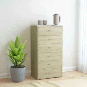 Sonoma oak plywood sideboard with 6 drawers 50x34x96 cm by vidaXL, Sideboards - Ref: Foro24-800669, Price: 91,16 €, Discount: %
