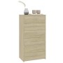 Aparador 6 cajones contrachapada color roble Sonoma 50x34x96 cm de vidaXL, Aparadores - Ref: Foro24-800669, Precio: 94,07 €, ...