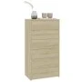Sonoma oak plywood sideboard with 6 drawers 50x34x96 cm by vidaXL, Sideboards - Ref: Foro24-800669, Price: 91,16 €, Discount: %
