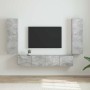 Mueble de TV Montado en la Pared 2 pcs Concreto en Muebles TV | Comprar online en Foru.es