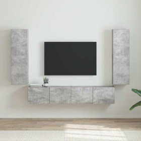 Mueble de TV Montado en la Pared 2 pcs Concreto en Muebles TV | Comprar online en Foru.es