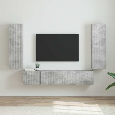 Mueble de TV Montado en la Pared 2 pcs Concreto en Muebles TV | Comprar online en Foru.es