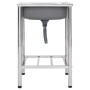 Fregadero de camping de un seno acero inoxidable de vidaXL, Fregaderos - Ref: Foro24-151210, Precio: 176,03 €, Descuento: %