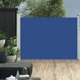 Toldo lateral retráctil de jardín azul 100x500 cm de vidaXL, Sombrillas - Ref: Foro24-48384, Precio: 80,99 €, Descuento: %