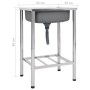 Fregadero de camping de un seno acero inoxidable de vidaXL, Fregaderos - Ref: Foro24-151210, Precio: 176,03 €, Descuento: %