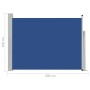 Toldo lateral retráctil de jardín azul 100x500 cm de vidaXL, Sombrillas - Ref: Foro24-48384, Precio: 80,99 €, Descuento: %