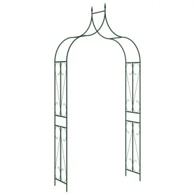 Dark green iron garden arch 120x38x258 cm by vidaXL, Pergolas, arches and garden trellises - Ref: Foro24-47094, Price: 46,32 ...