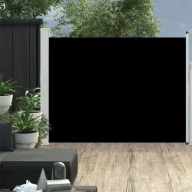 Toldo lateral retráctil de jardín negro 140x500 cm de vidaXL, Sombrillas - Ref: Foro24-48394, Precio: 84,46 €, Descuento: %