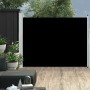 Toldo lateral retráctil de jardín negro 140x500 cm de vidaXL, Sombrillas - Ref: Foro24-48394, Precio: 86,14 €, Descuento: %