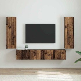 Mueble de TV Montado en la Pared 2 pcs Madera Vieja en Muebles TV | Comprar online en Foru.es