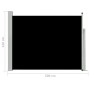 Toldo lateral retráctil de jardín negro 140x500 cm de vidaXL, Sombrillas - Ref: Foro24-48394, Precio: 86,14 €, Descuento: %