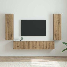 Mueble de TV Montado en la Pared 2 pcs Roble Artesanal en Muebles TV | Comprar online en Foru.es