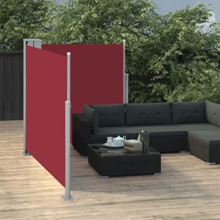 Toldo lateral retráctil rojo 100x600 cm de vidaXL, Sombrillas - Ref: Foro24-48447, Precio: 89,39 €, Descuento: %
