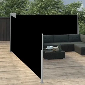 Toldo lateral retráctil negro 100x1000 cm de vidaXL, Sombrillas - Ref: Foro24-48472, Precio: 117,62 €, Descuento: %