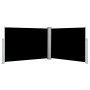 Toldo lateral retráctil negro 100x1000 cm de vidaXL, Sombrillas - Ref: Foro24-48472, Precio: 119,49 €, Descuento: %