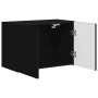 Mueble de TV Montado en la Pared Negro 59,5 x 31 x 40 cm en Muebles TV | Comprar online en Foru.es