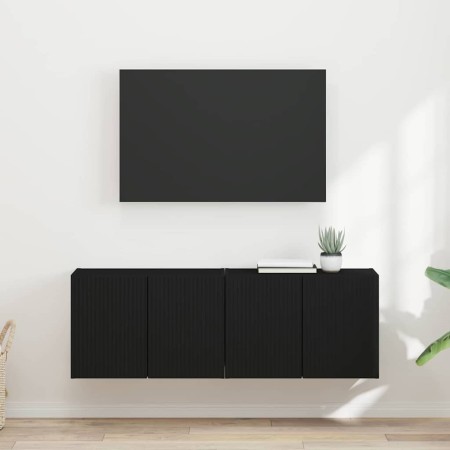 Mueble de TV Montado en la Pared 2 pcs Negro 59,5 x 31 x 40 cm en Muebles TV | Comprar online en Foru.es