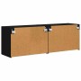 Mueble de TV Montado en la Pared 2 pcs Negro 59,5 x 31 x 40 cm en Muebles TV | Comprar online en Foru.es