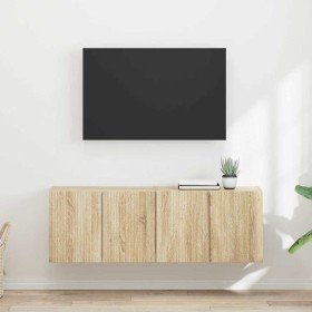Mueble de TV Montado en la Pared 2 pcs Roble Sonoma en Muebles TV | Comprar online en Foru.es