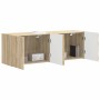 Mueble de TV Montado en la Pared 2 pcs Roble Sonoma en Muebles TV | Comprar online en Foru.es
