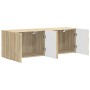 Mueble de TV Montado en la Pared 2 pcs Roble Sonoma en Muebles TV | Comprar online en Foru.es