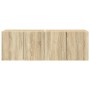 Mueble de TV Montado en la Pared 2 pcs Roble Sonoma en Muebles TV | Comprar online en Foru.es