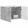 Mueble de TV Montado en la Pared Gris Concreto en Muebles TV | Comprar online en Foru.es