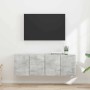 Mueble de TV Montado en la Pared 2 pcs Gris Concreto en Muebles TV | Comprar online en Foru.es