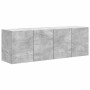 Mueble de TV Montado en la Pared 2 pcs Gris Concreto en Muebles TV | Comprar online en Foru.es