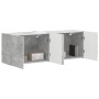 Mueble de TV Montado en la Pared 2 pcs Gris Concreto en Muebles TV | Comprar online en Foru.es