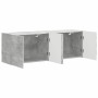 Mueble de TV Montado en la Pared 2 pcs Gris Concreto en Muebles TV | Comprar online en Foru.es