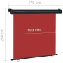 Toldo lateral de balcón rojo 170x250 cm de vidaXL, Sombrillas - Ref: Foro24-48439, Precio: 74,77 €, Descuento: %