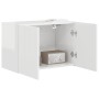Mueble de TV Montado en la Pared brillante 59,5 x 31 x 40 cm en Muebles TV | Comprar online en Foru.es