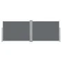 Toldo lateral retráctil gris antracita 100x1000 cm de vidaXL, Sombrillas - Ref: Foro24-48474, Precio: 159,24 €, Descuento: %