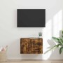 Mueble de TV Montado en la Pared Roble ahumado en Muebles TV | Comprar online en Foru.es