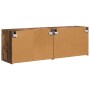 Mueble de TV Montado en la Pared 2 pcs Roble ahumado en Muebles TV | Comprar online en Foru.es