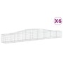 Cestas de gaviones 6 uds forma de arco hierro 400x50x40/60 cm de vidaXL, Maceteros y jardineras - Ref: Foro24-3145921, Precio...
