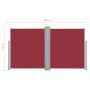 Toldo lateral retráctil rojo 160x600 cm de vidaXL, Sombrillas - Ref: Foro24-48465, Precio: 97,31 €, Descuento: %