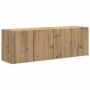 Mueble de TV Montado en la Pared 2 pcs Roble artesanal en Muebles TV | Comprar online en Foru.es