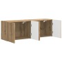 Mueble de TV Montado en la Pared 2 pcs Roble artesanal en Muebles TV | Comprar online en Foru.es