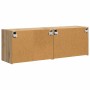 Mueble de TV Montado en la Pared 2 pcs Roble artesanal en Muebles TV | Comprar online en Foru.es