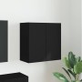 Mueble de TV Montado en la Pared Negro 59,5 x 31 x 60 cm en Muebles TV | Comprar online en Foru.es