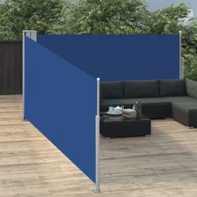 Toldo lateral retráctil azul 100x1000 cm de vidaXL, Sombrillas - Ref: Foro24-48476, Precio: 117,82 €, Descuento: %